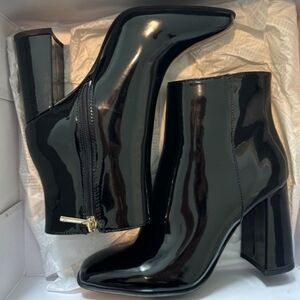 DSW Black Patent Ankle Boots
